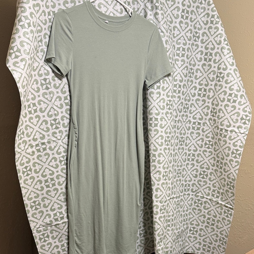 Source Unknown Sage Green Dress
